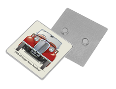Singer Nine Roadster 1939-49 Square Fridge Magnet
